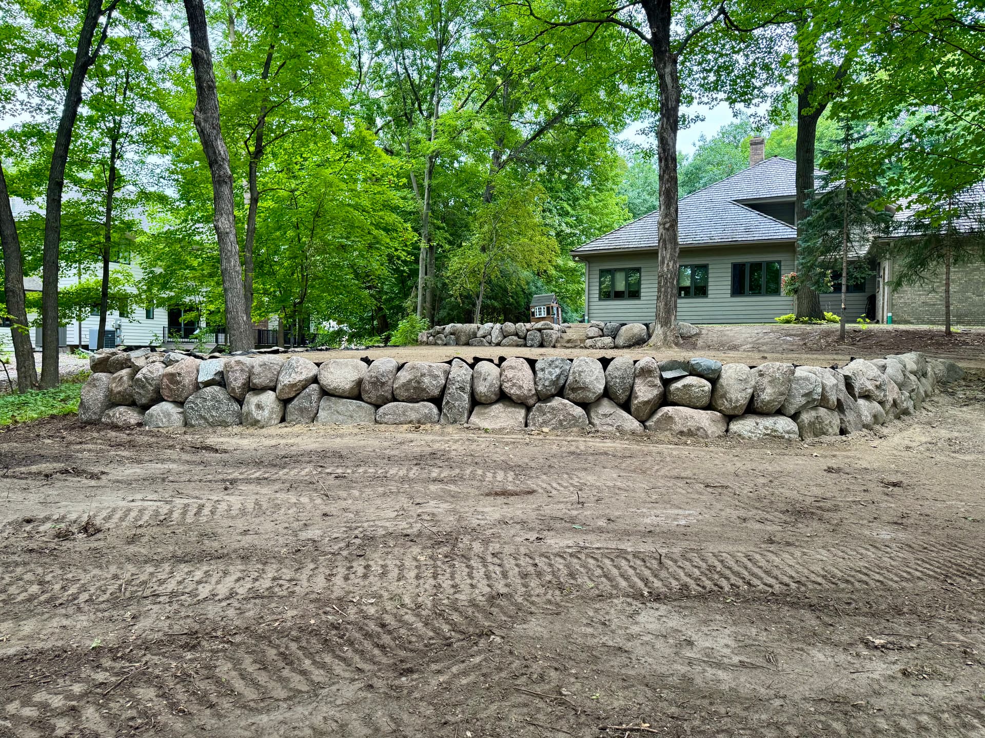 Gallery photos for Phase 1 Done - Major Boulder Retaining Wall Overhaul in Deephaven: Image #5