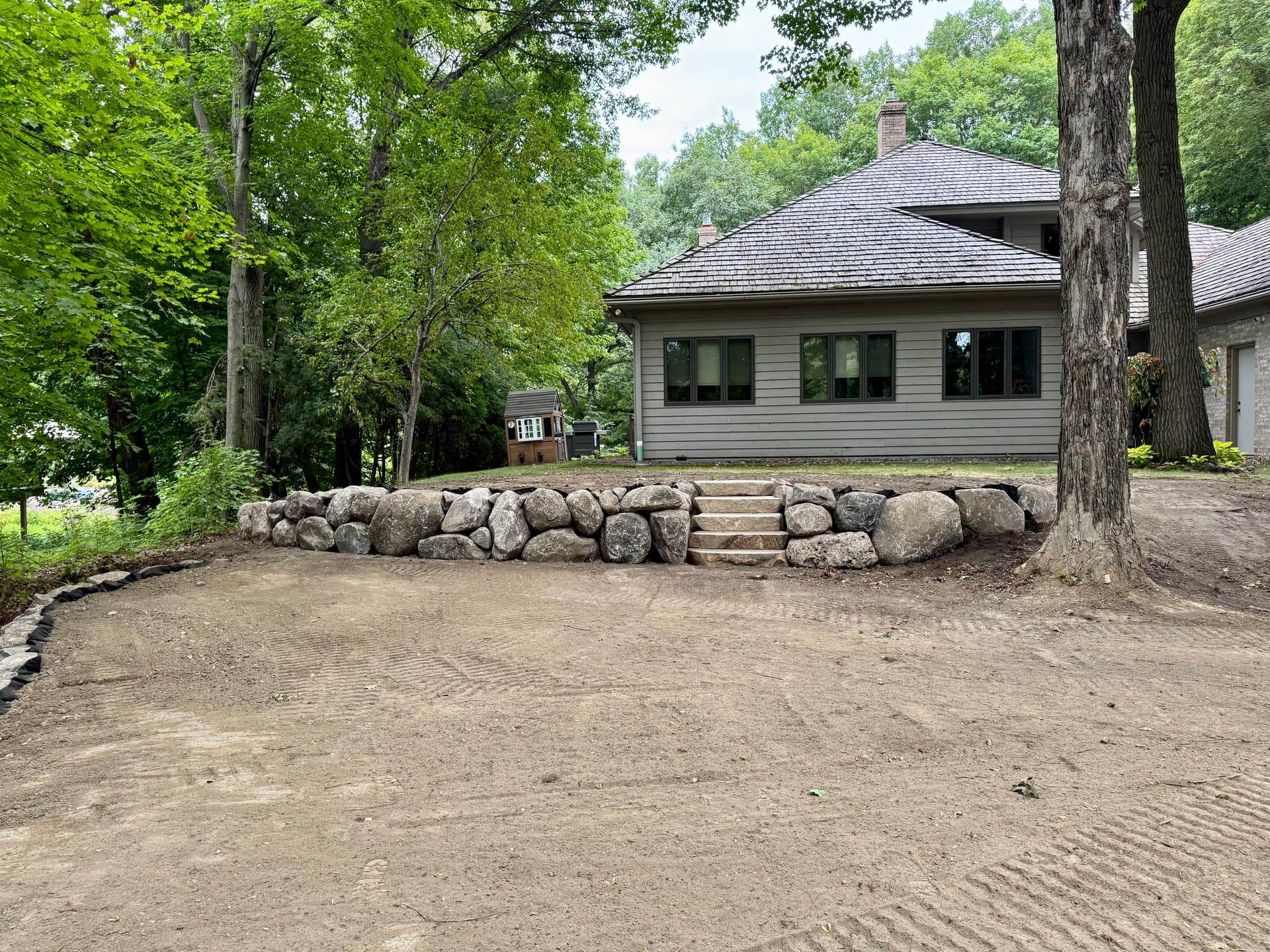 Gallery photos for Phase 1 Done - Major Boulder Retaining Wall Overhaul in Deephaven: Image #8