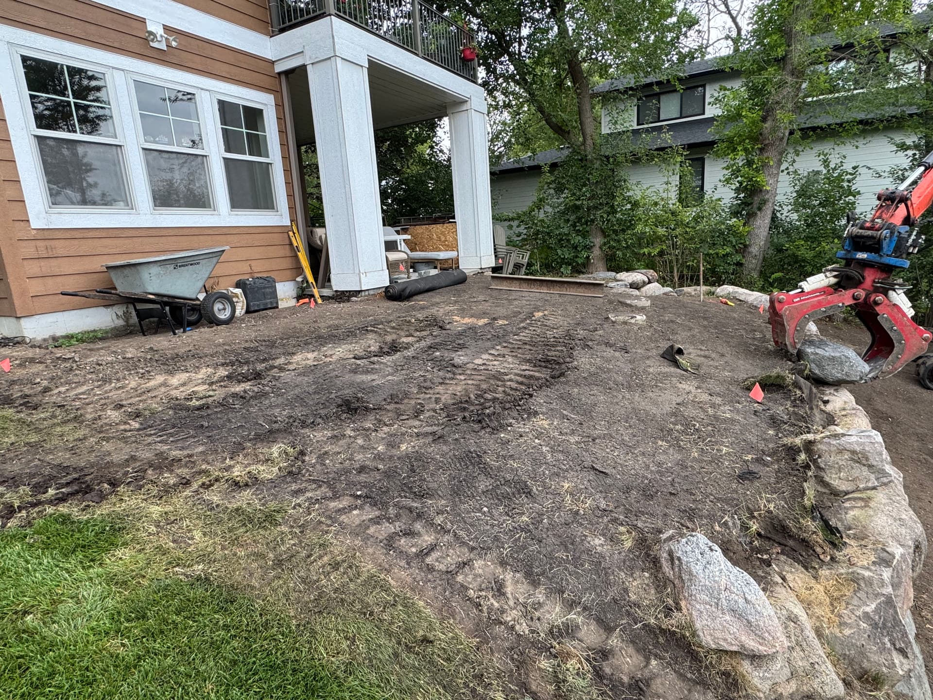Boulder Retaining Wall Rebuild and Shoreline Restoration in Wayzata