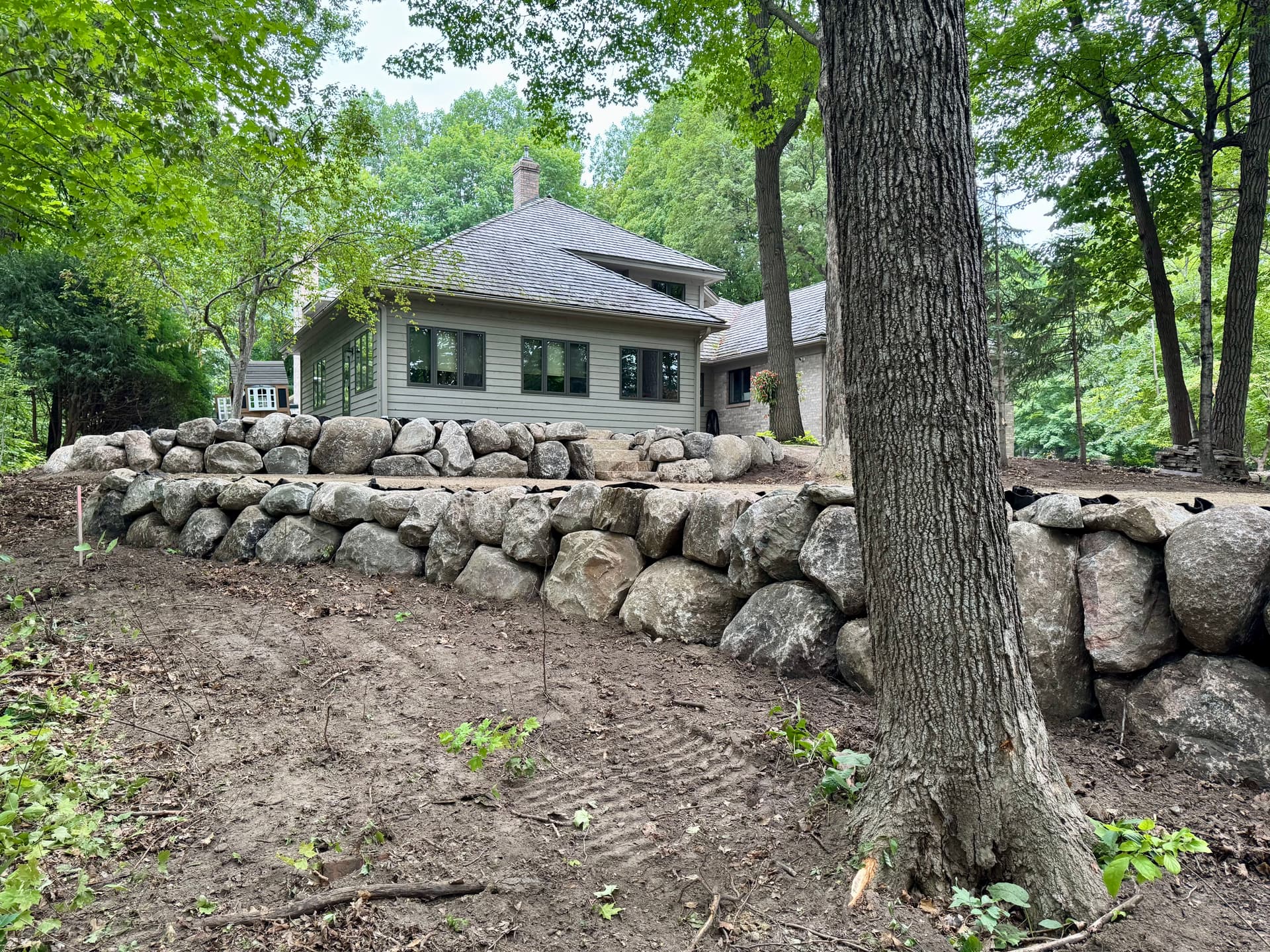Gallery photos for Phase 1 Done - Major Boulder Retaining Wall Overhaul in Deephaven: Image #7