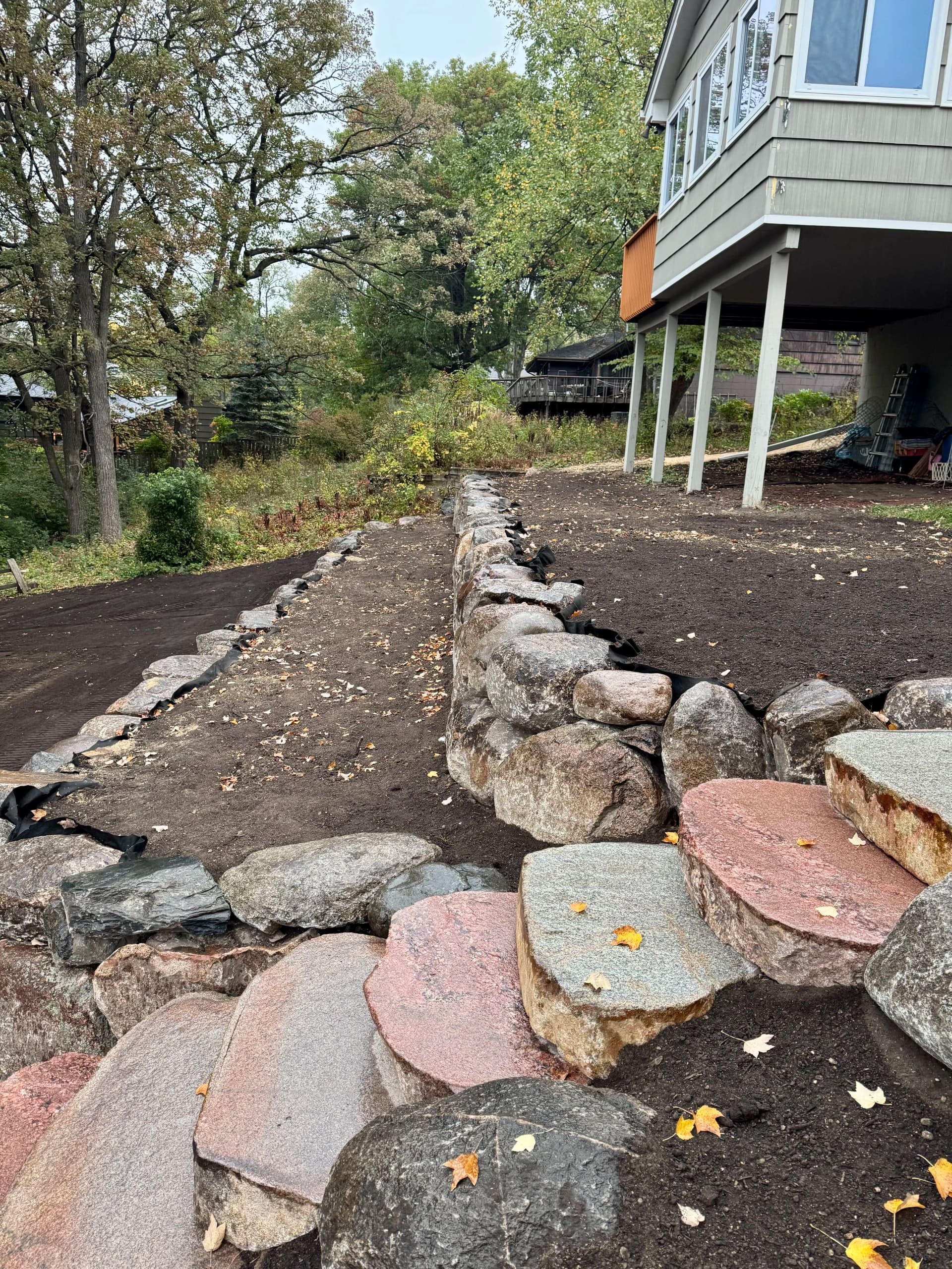 Gallery photos for Boulder Retaining Walls and Sawn Steps Overhaul in Hopkins: Image #4