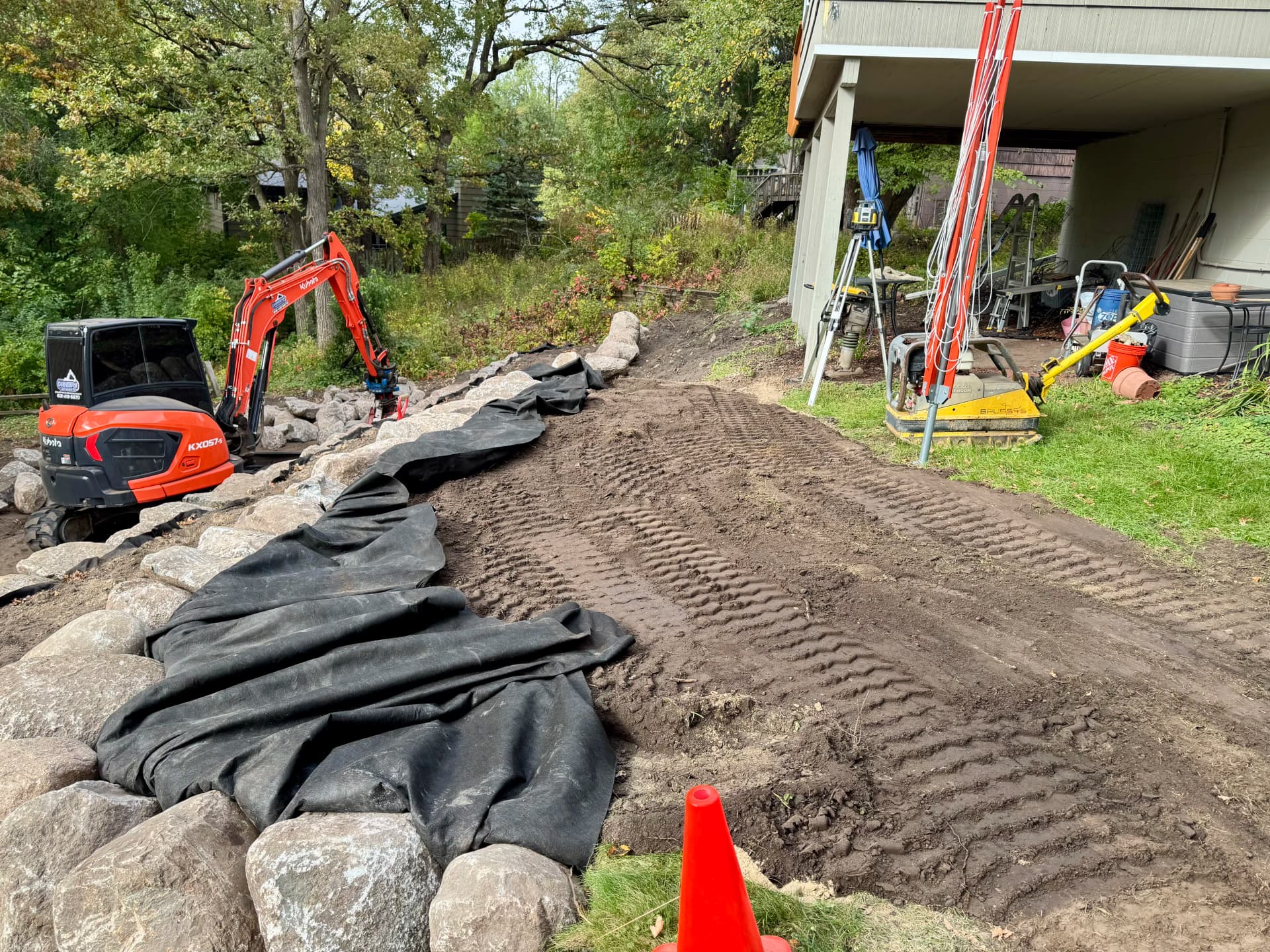 Gallery photos for Dual Boulder Retaining Walls Taking Shape in Hopkins: Image #2